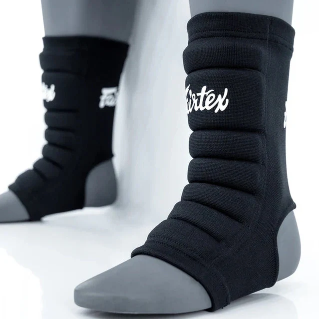 Fairtex AS2 Padded Ankle Support – Extra Cushioning for Muay Thai, Kickboxing – Shock-Reducing Design, Breathable High-Quality Fabric – Sleek Black - Image 4