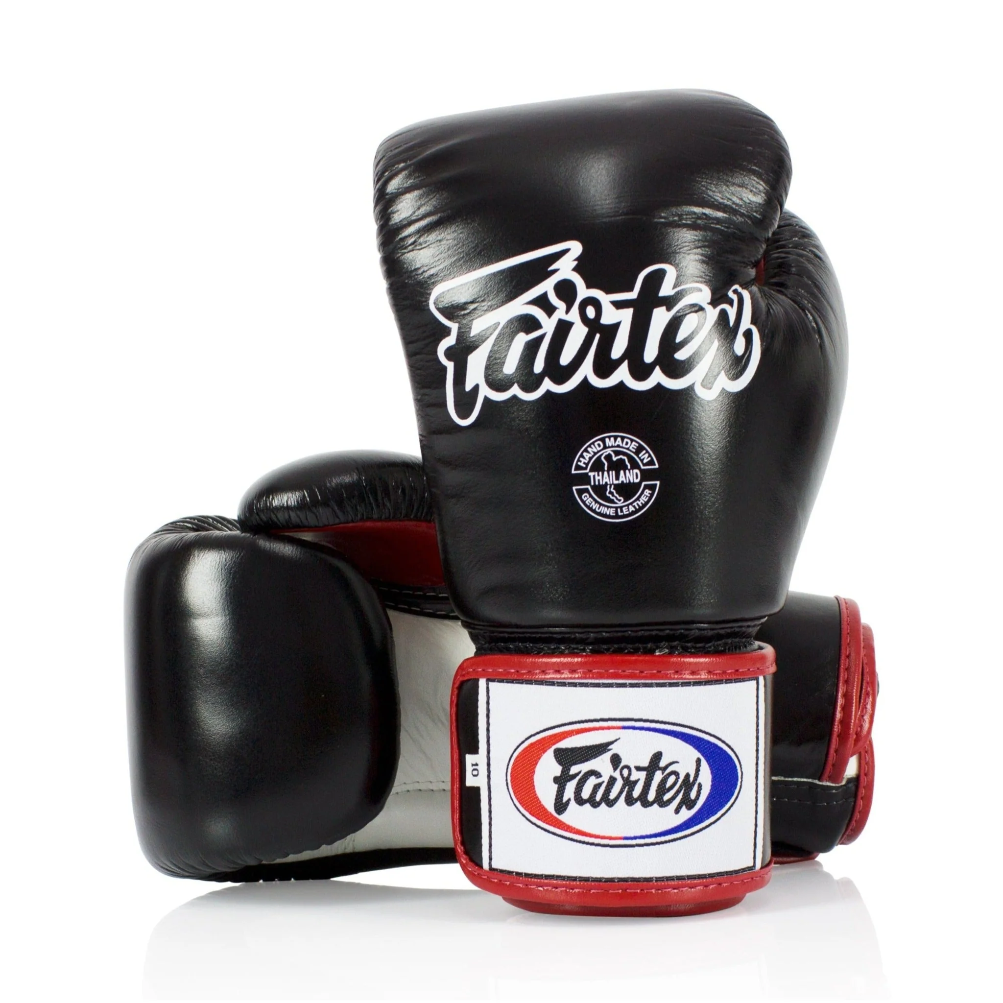 Fairtex BGV1 Black/White/Red Muay Thai Boxing Glove