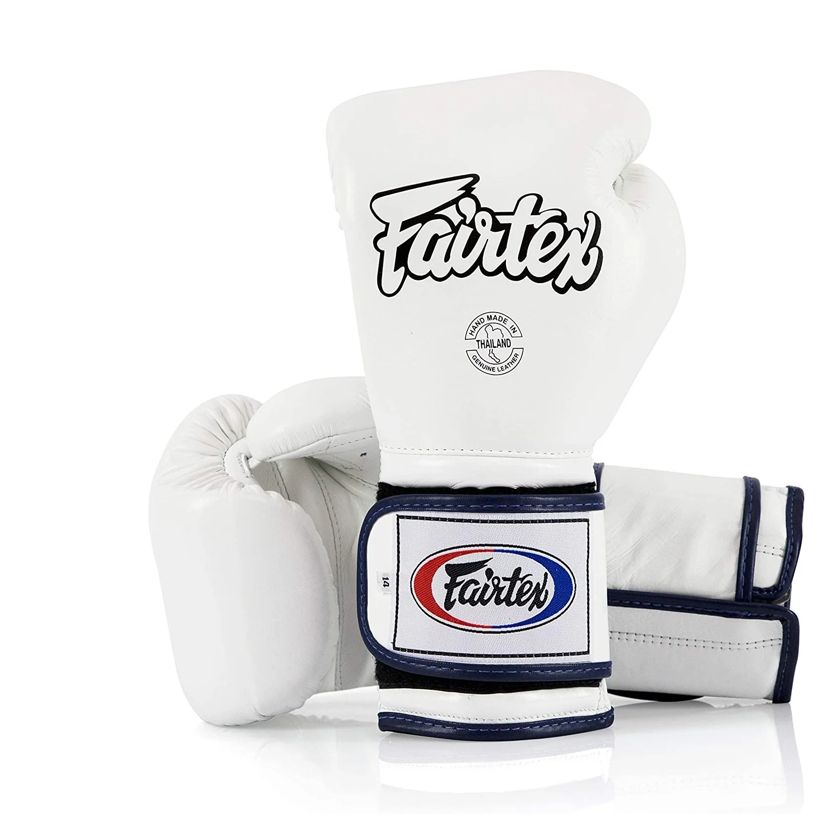 Fairtex BGV9 Mexican Style White Blue Muay Thai Boxing Glove - Heavy Hitter