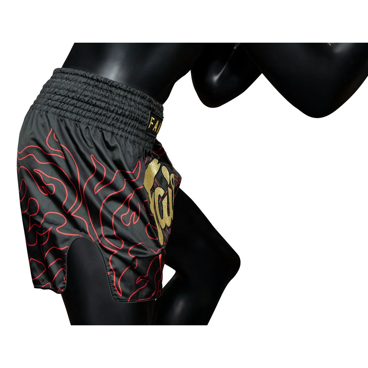 Fairtex BS1920 Black Lava Slim Cut Muay Thai Boxing Shorts - Image 4