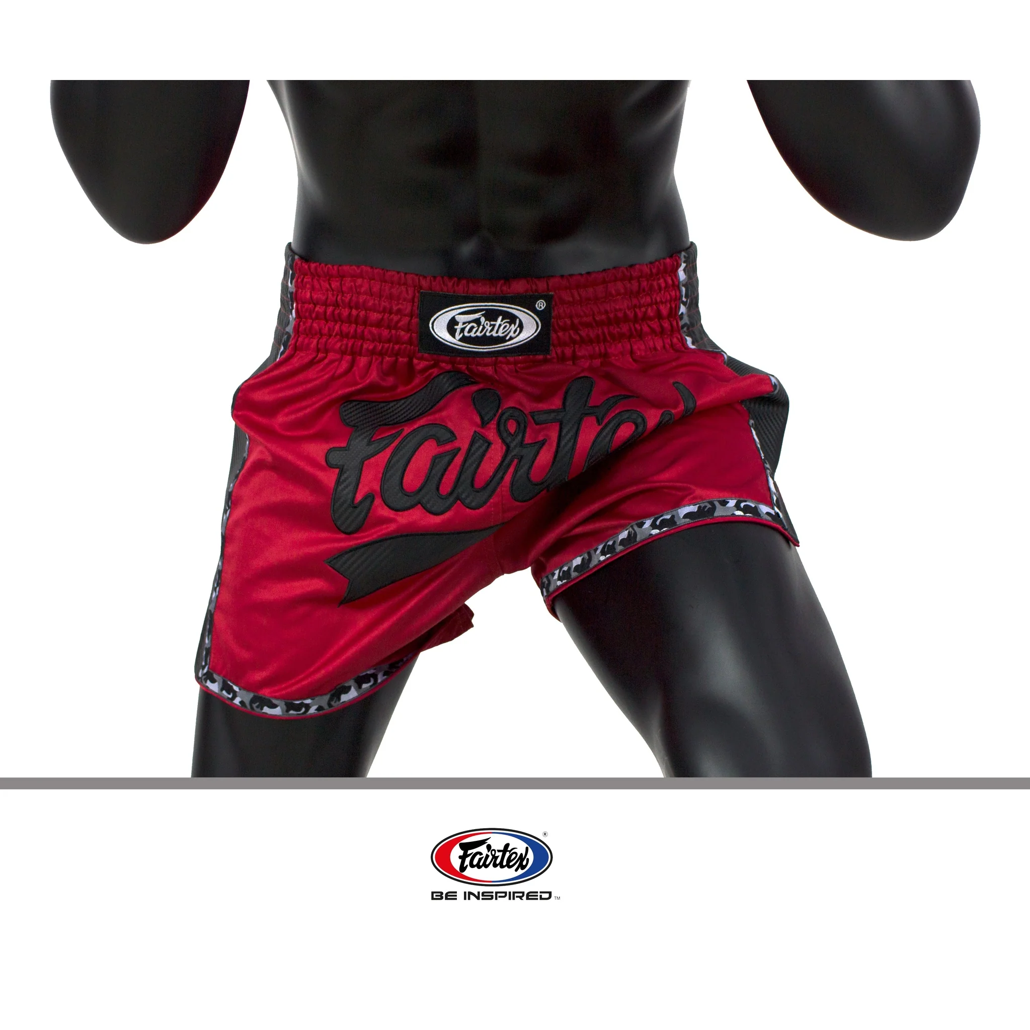 Fairtex BS1703 Red Slim Cut Muay Thai Boxing Short - Image 4