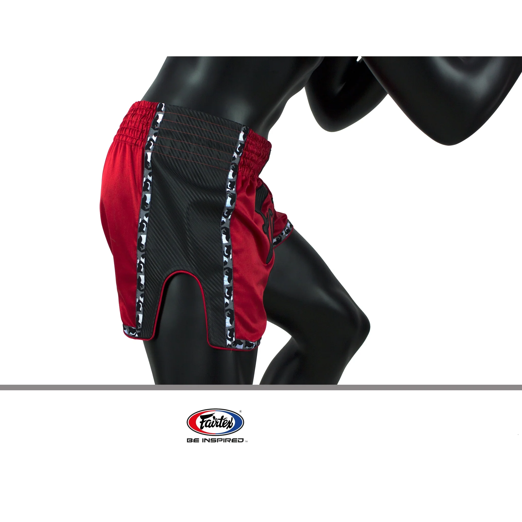 Fairtex BS1703 Red Slim Cut Muay Thai Boxing Short - Image 5
