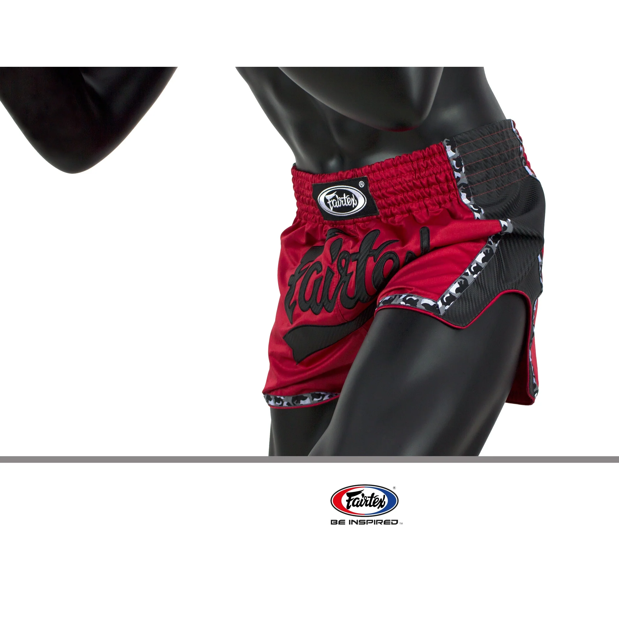 Fairtex BS1703 Red Slim Cut Muay Thai Boxing Short - Image 6