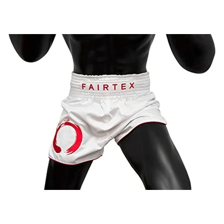 Fairtex BS1918 Enso White Slim Cut Muay Thai Boxing Shorts - Image 5