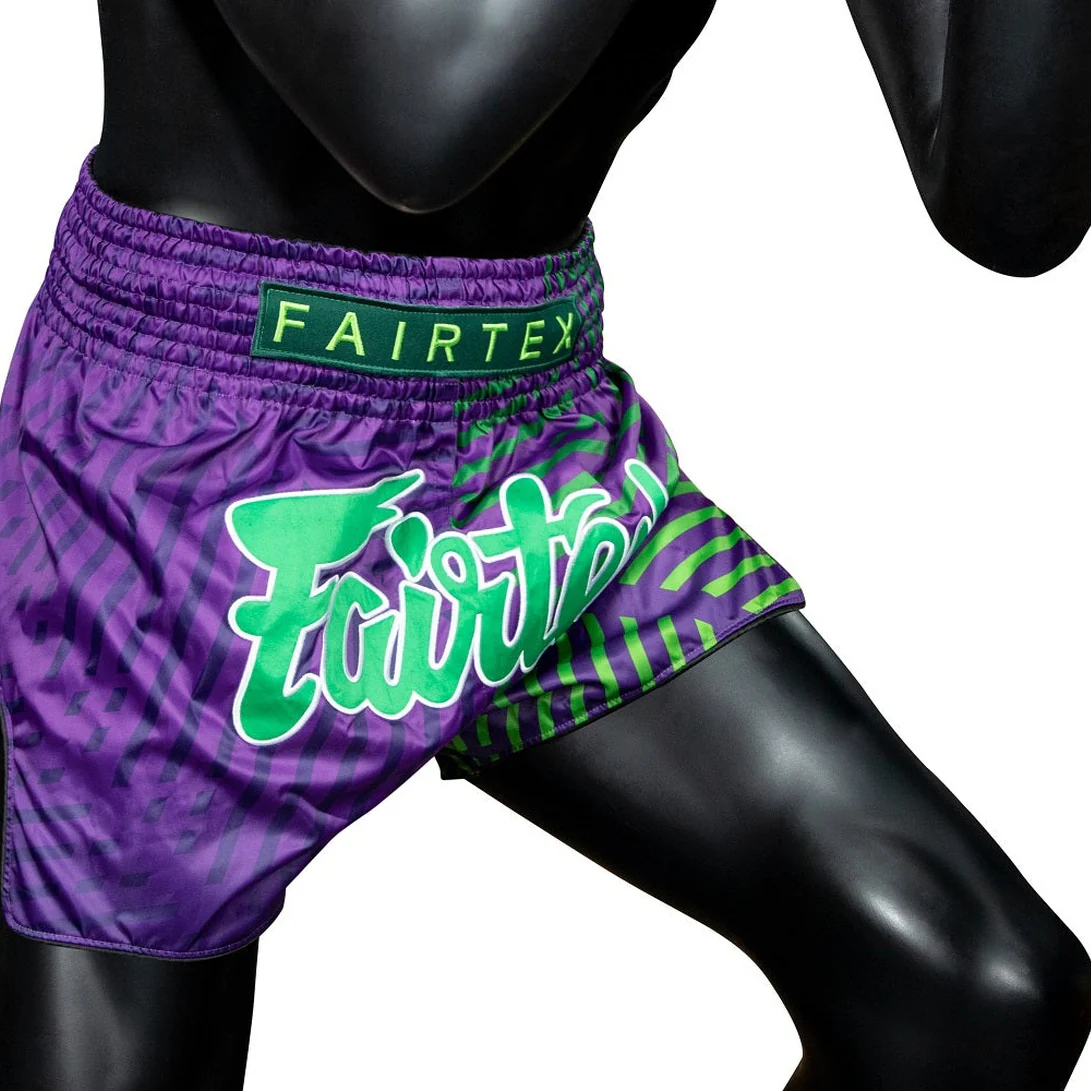 Fairtex BS1922 Racer Purple Slim Cut Muay Thai Boxing Shorts - Image 6