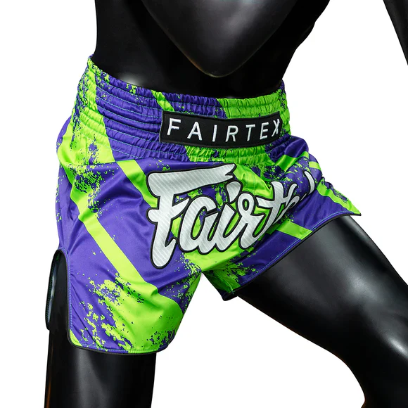 Fairtex BS1928 Green/Blue New Muay Thai Boxing Shorts Slim Cut - Image 5