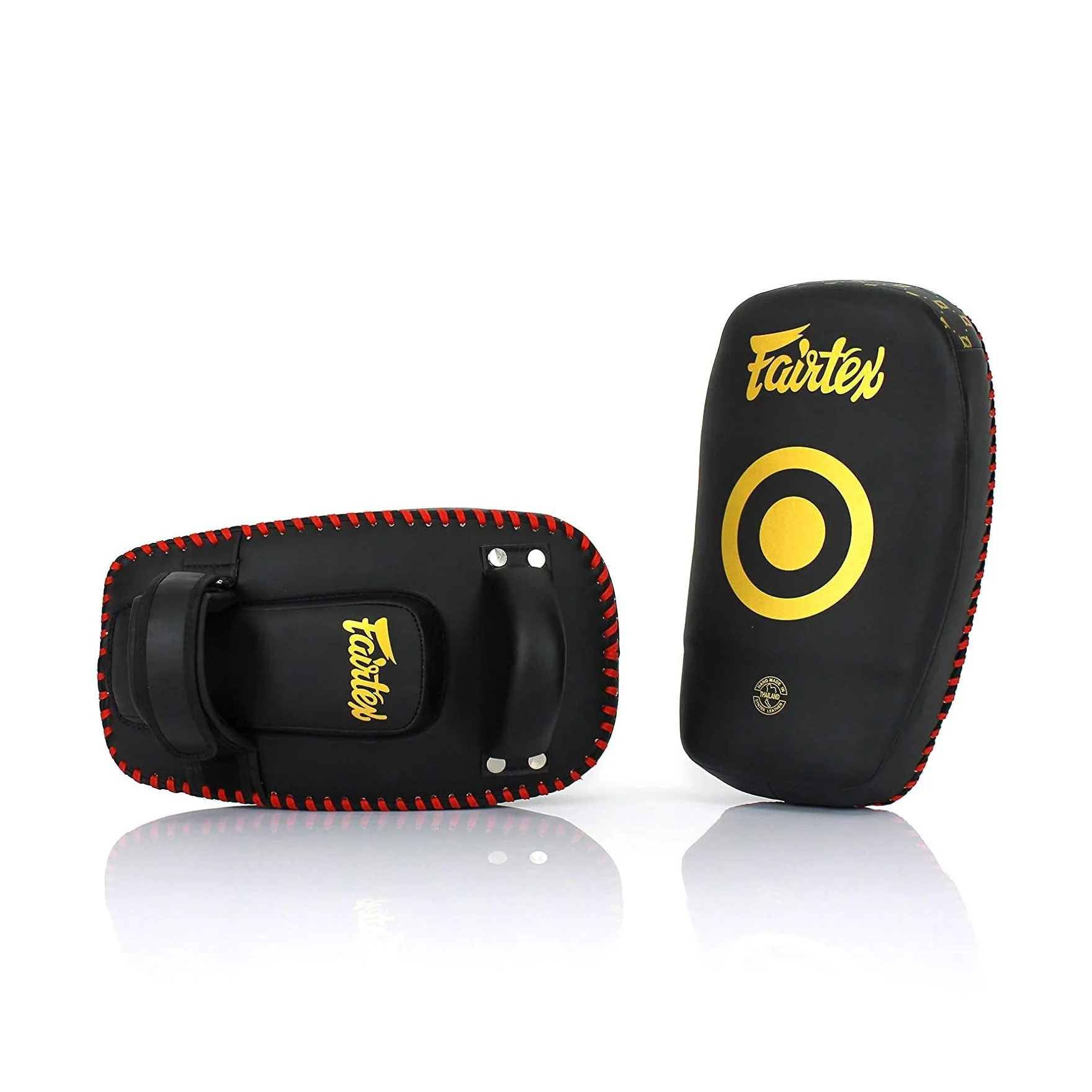 Fairtex KPLC6 Muay Thai Curved Small Pad - Black, Gold, Black/Red - Image 3