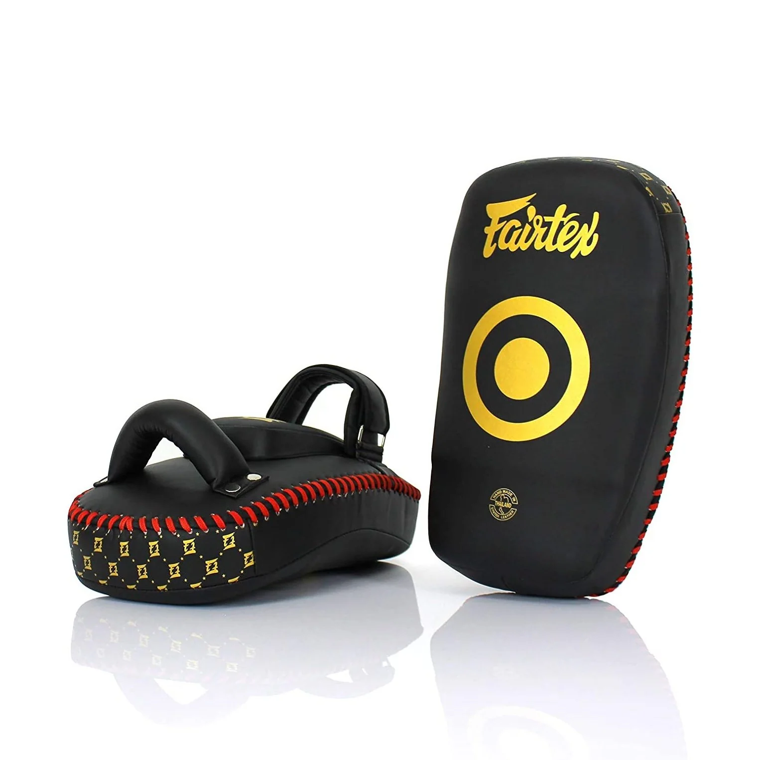 Fairtex KPLC6 Muay Thai Curved Small Pad - Black, Gold, Black/Red - Image 4