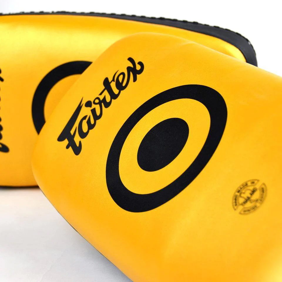 Fairtex KPLC6 Muay Thai Curved Small Pad - Black, Gold, Black/Red - Image 9