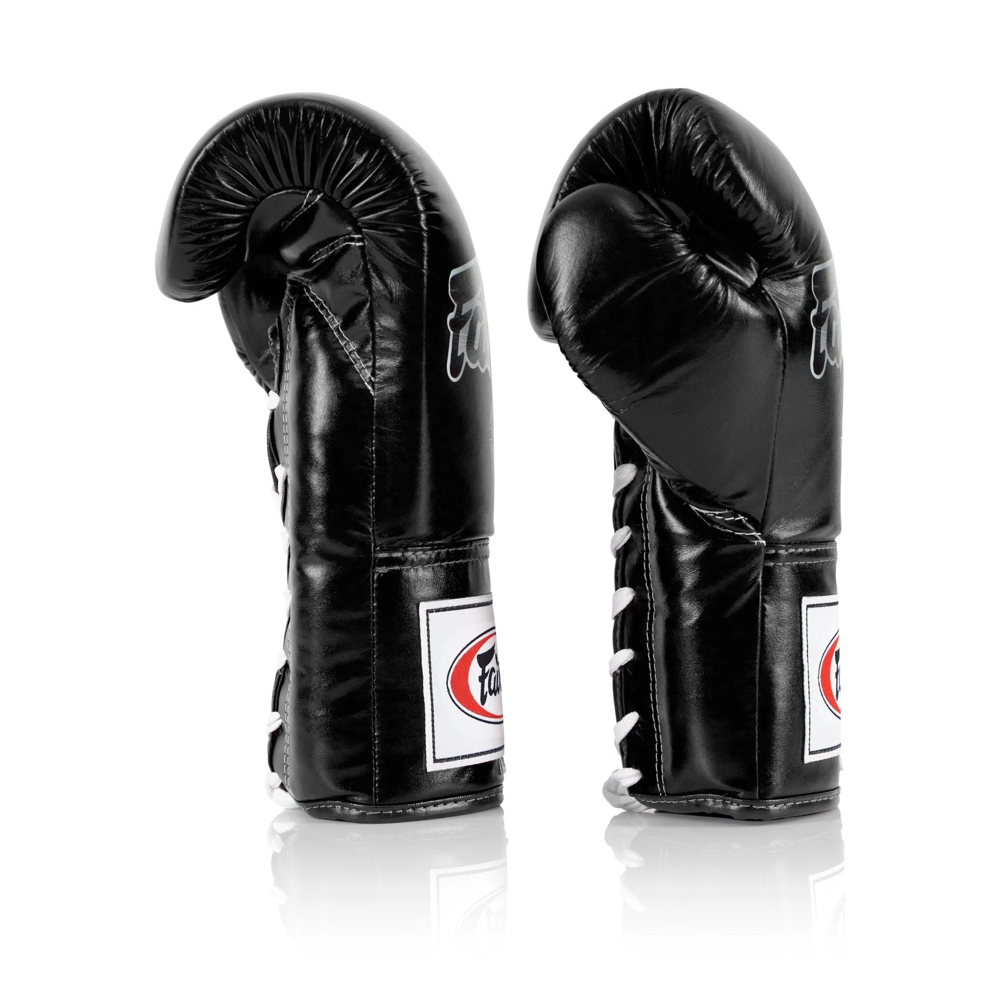 Fairtex BGL6 Pro Leather Laced Competition Gloves - Locked Thumb for Muay Thai and Boxing - Image 4
