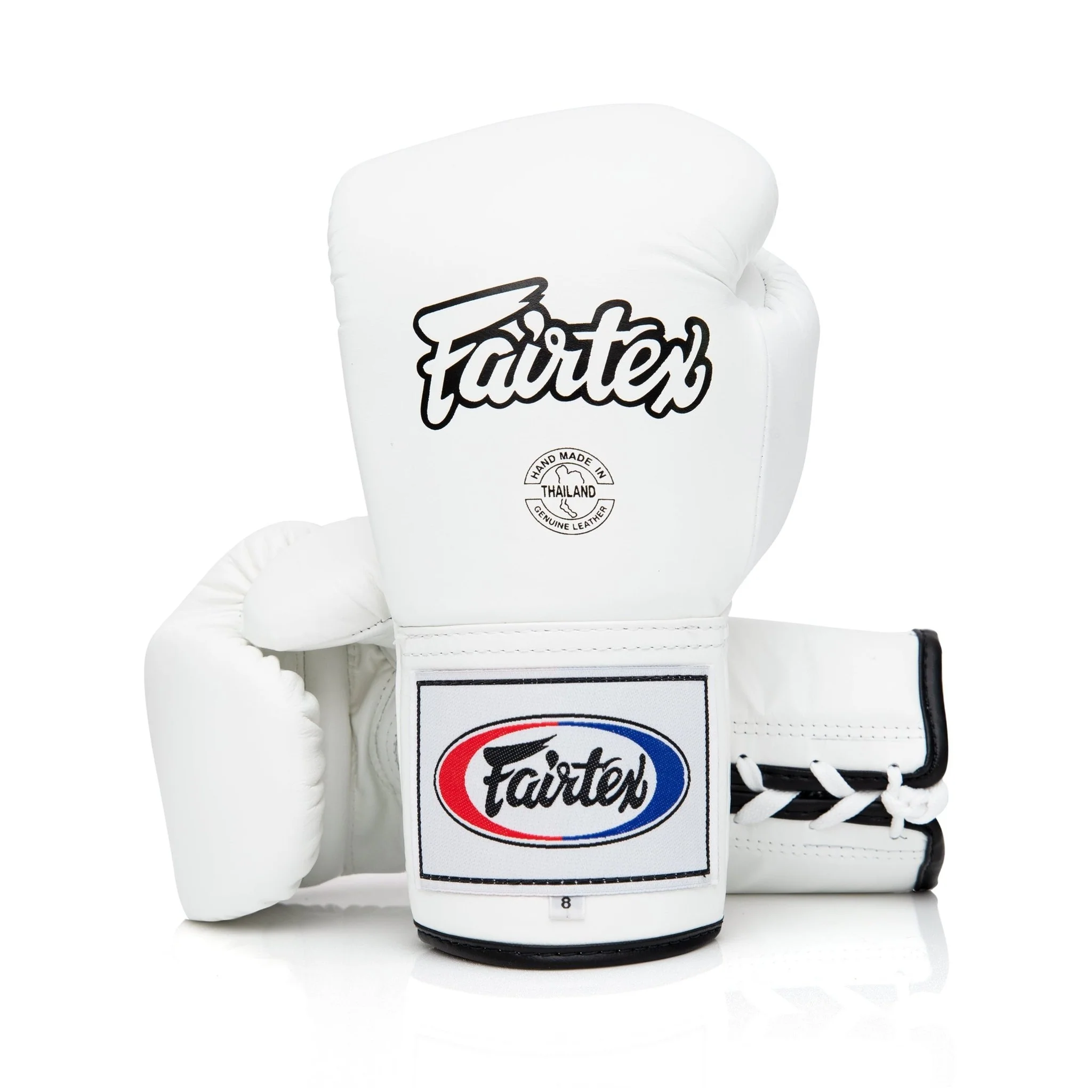 Fairtex BGL6 Pro Leather Laced Competition Gloves - Locked Thumb for Muay Thai and Boxing - Image 9