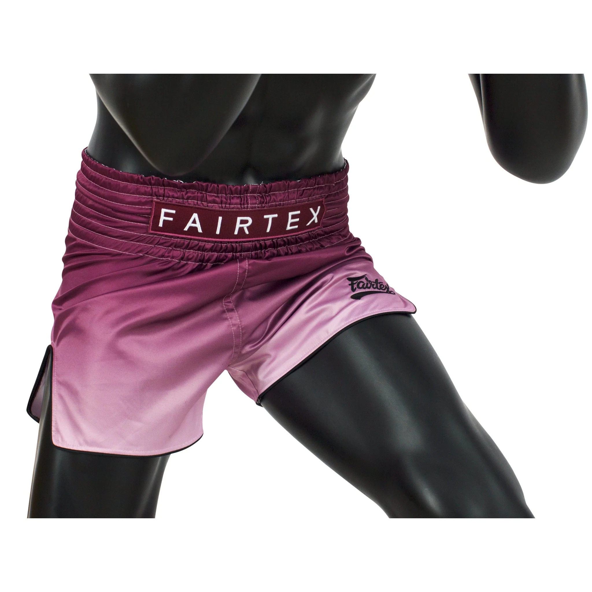 Fairtex BS1904 Maroon Fade Slim Cut Muay Thai Boxing Short - Image 5