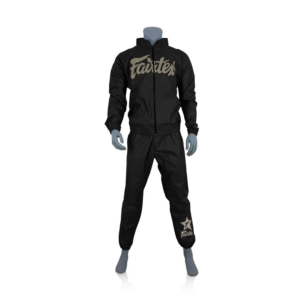 Fairtex VS3 Vinyl Sweat Suit (Black/Brown) - Image 3