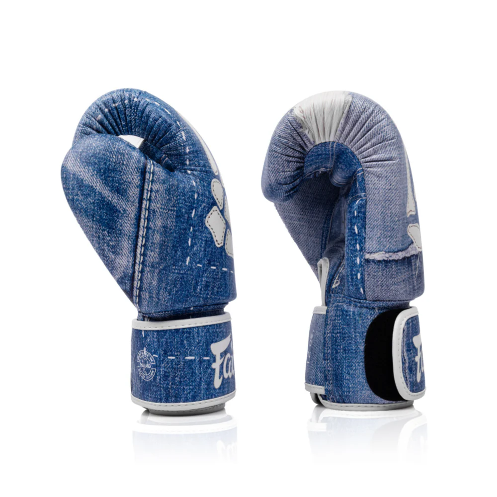 Fairtex x MATTER MAKERS Limited Edition Gloves - Denim Patchwork - Image 4