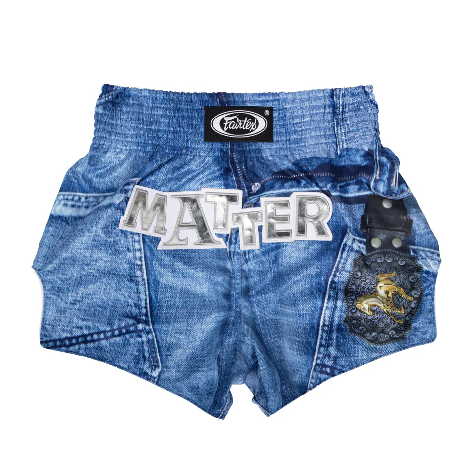 Fairtex x MATTER MAKERS Limited Edition Shorts - Western Denim - Image 2